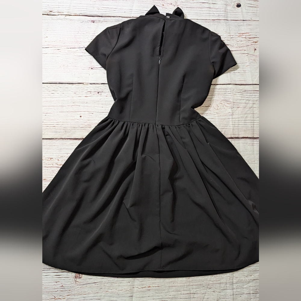 Deandri Removable Collar Black Dress Large READ - Picture 4 of 9